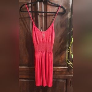 Red, stretchy tank dress